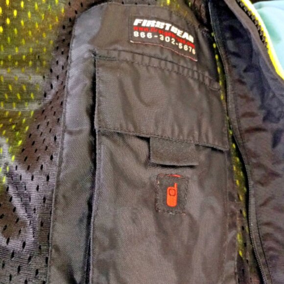 Women’s Hi-Vis Yellow-Black Mesh Motorcycle Jacket 3XL Yellow Black CE Armor EUC - Picture 15 of 16